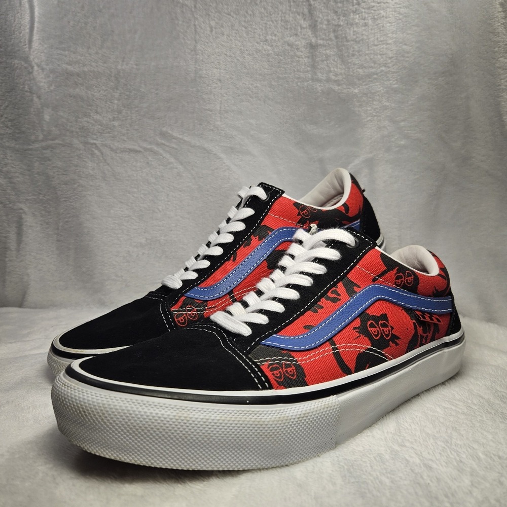 Vans x‎ Krooked Old Skool Skate Shoes Natas Kaupas Ray Barbee Red Black Men's 10